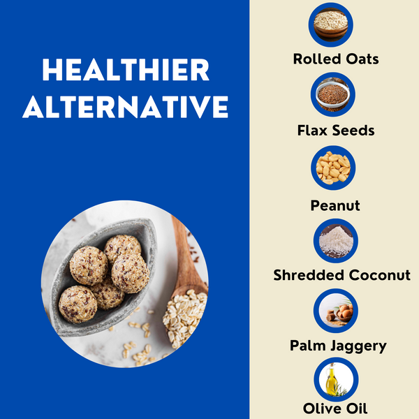 Ganapati Gift Hamper - Healthy Heart Laddoo + Natural Immunizer laddoo + Fireup Laddoo + Gond Laddoo + Panjiri Laddoo (500 GM)