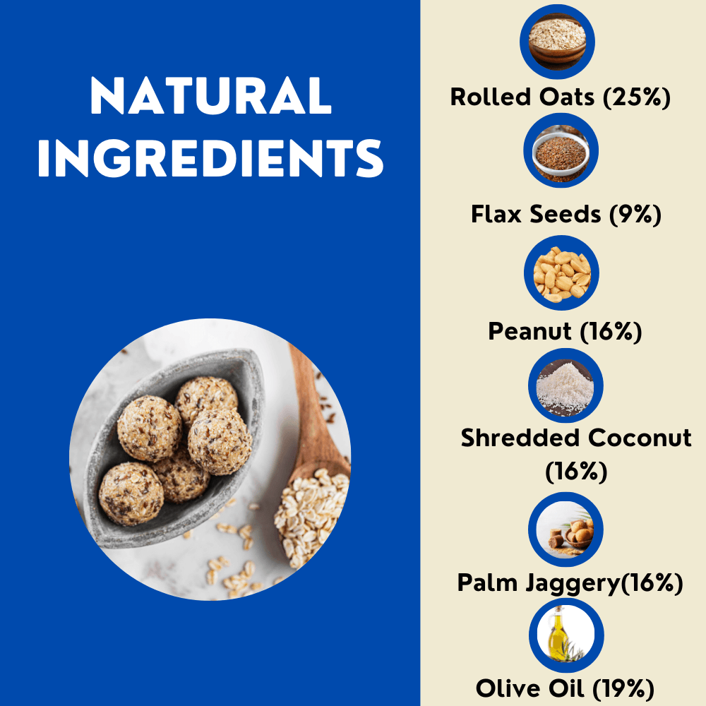 Natural Immunizer - Rolled Oats Flax Seed Laddoo
