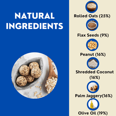 Natural Immunizer - Rolled Oats Flax Seed Laddoo
